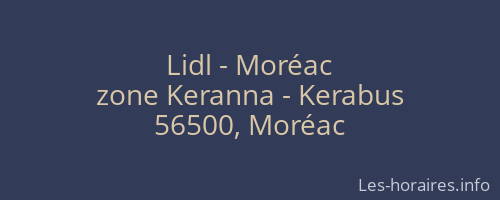Lidl - Moréac