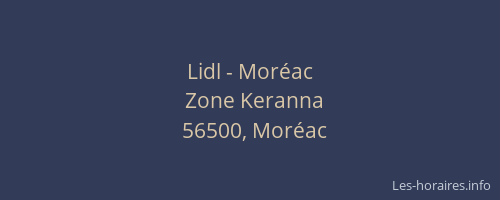 Lidl - Mor&eacute;ac