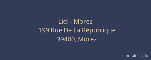 Lidl - Morez