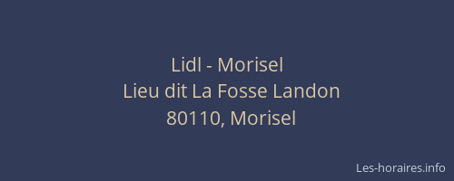 Lidl - Morisel