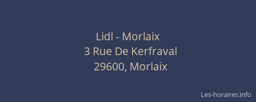 Lidl - Morlaix