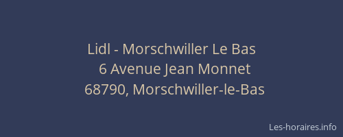 Lidl - Morschwiller Le Bas