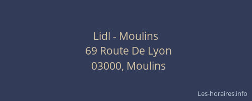 Lidl - Moulins