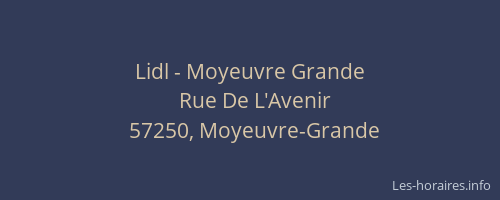 Lidl - Moyeuvre Grande