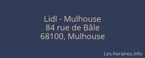 Lidl - Mulhouse