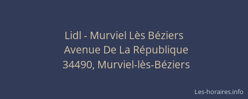 Lidl - Murviel Lès Béziers