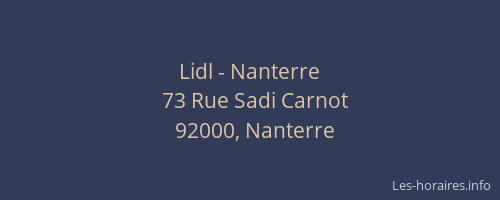 Lidl - Nanterre