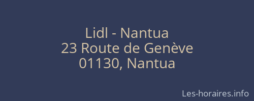 Lidl - Nantua