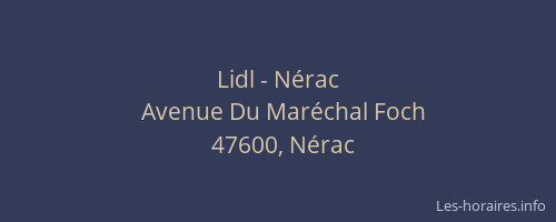 Lidl - Nérac