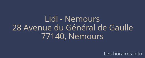 Lidl - Nemours