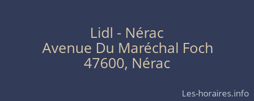 Lidl - Nérac
