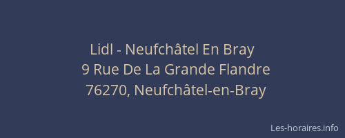 Lidl - Neufchâtel En Bray