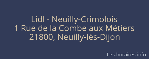 Lidl - Neuilly-Crimolois