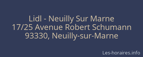 Lidl - Neuilly Sur Marne