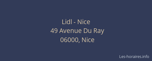 Lidl - Nice