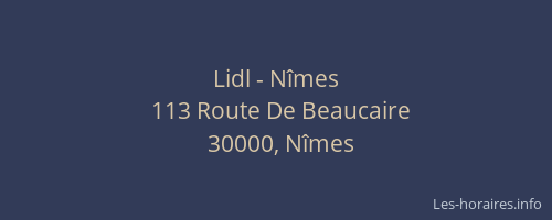 Lidl - Nîmes