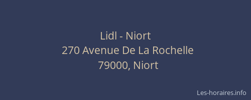 Lidl - Niort
