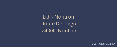 Lidl - Nontron