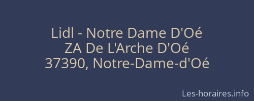 Lidl - Notre Dame D'Oé