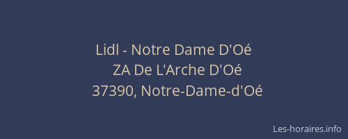 Lidl - Notre Dame D'Oé