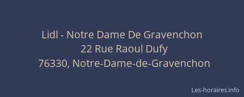 Lidl - Notre Dame De Gravenchon