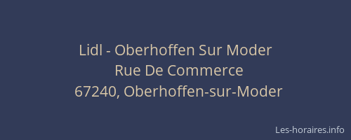 Lidl - Oberhoffen Sur Moder