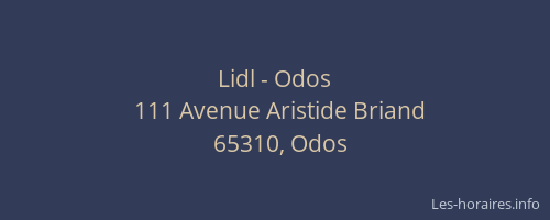 Lidl - Odos