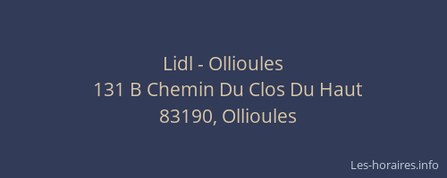 Lidl - Ollioules