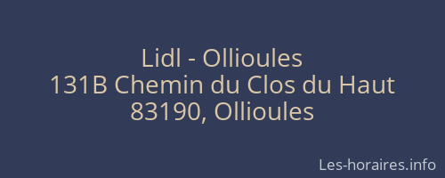 Lidl - Ollioules