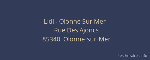 Lidl - Olonne Sur Mer