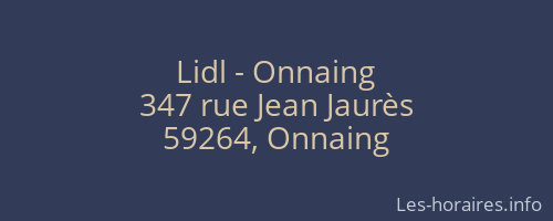Lidl - Onnaing