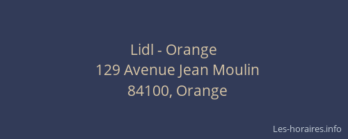 Lidl - Orange