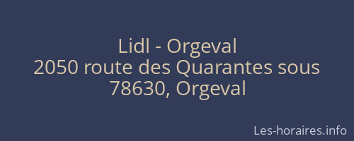 Lidl - Orgeval