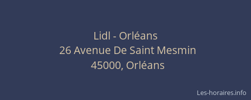 Lidl - Orléans