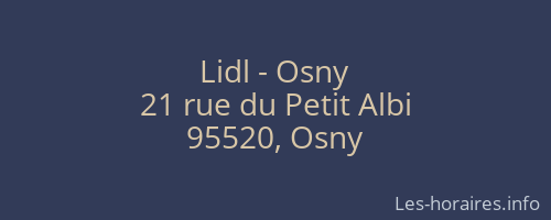 Lidl - Osny