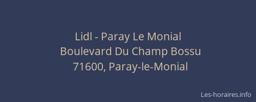 Lidl - Paray Le Monial