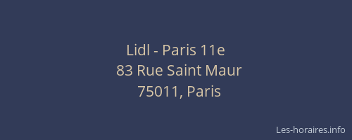 Lidl - Paris 11e