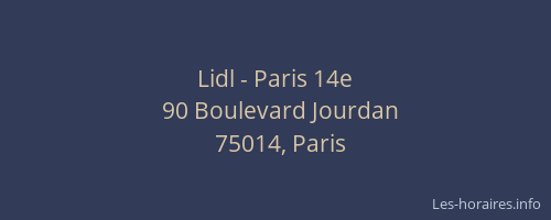 Lidl - Paris 14e
