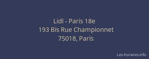 Lidl - Paris 18e