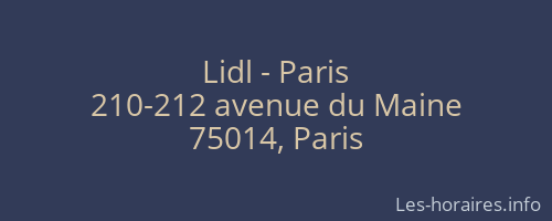 Lidl - Paris
