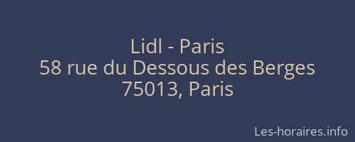 Lidl - Paris