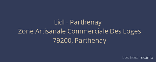 Lidl - Parthenay