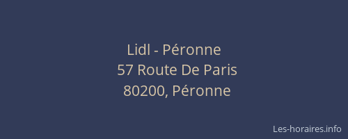 Lidl - Péronne