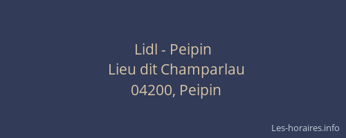 Lidl - Peipin