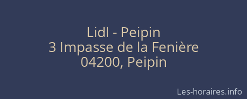 Lidl - Peipin