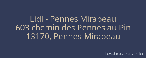 Lidl - Pennes Mirabeau
