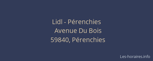 Lidl - Pérenchies