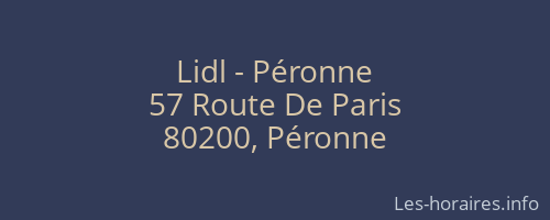 Lidl - Péronne