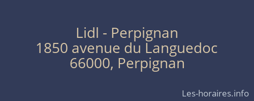 Lidl - Perpignan