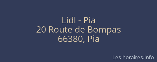 Lidl - Pia